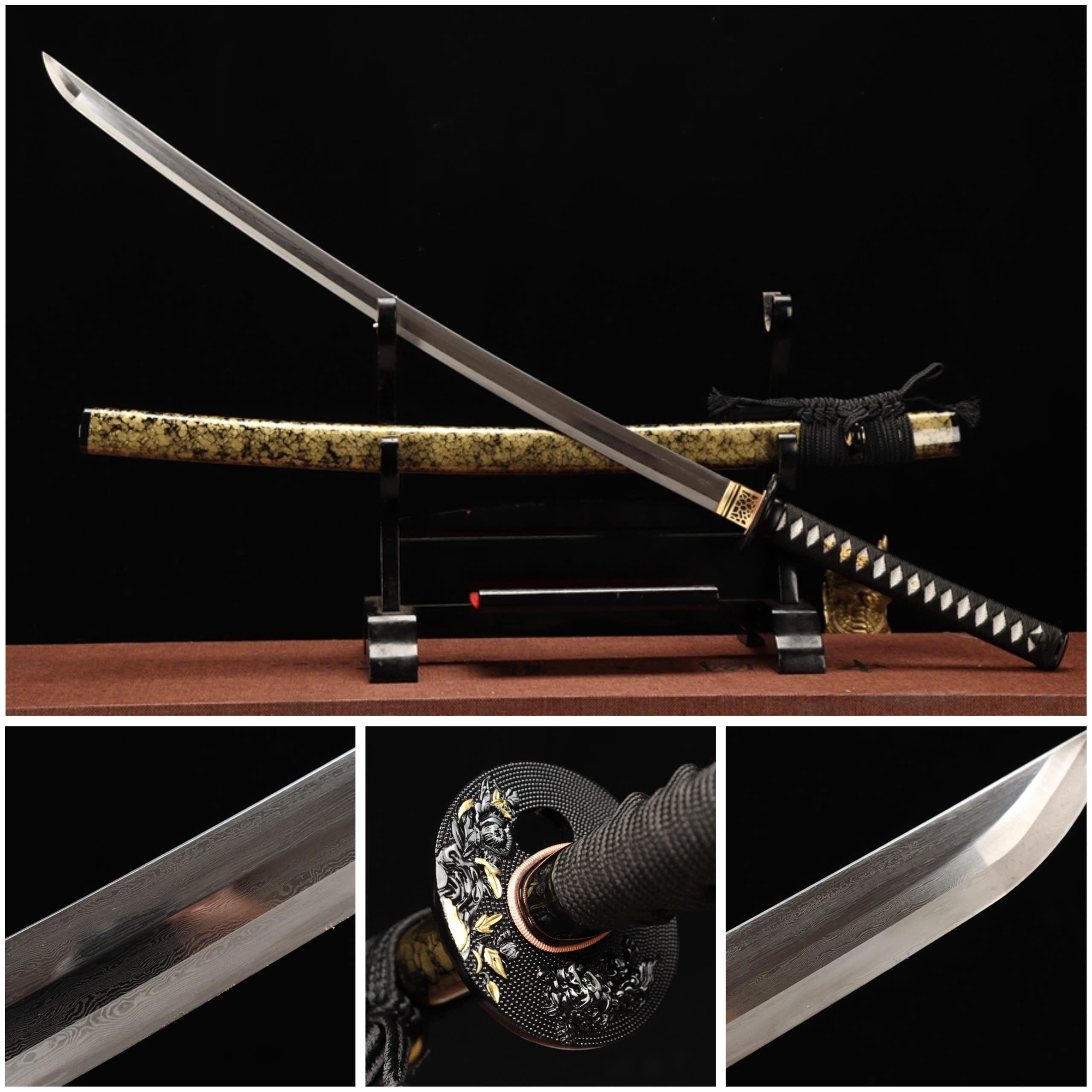 Katana Thép gấp hoa văn Damacus [MSP 07]
